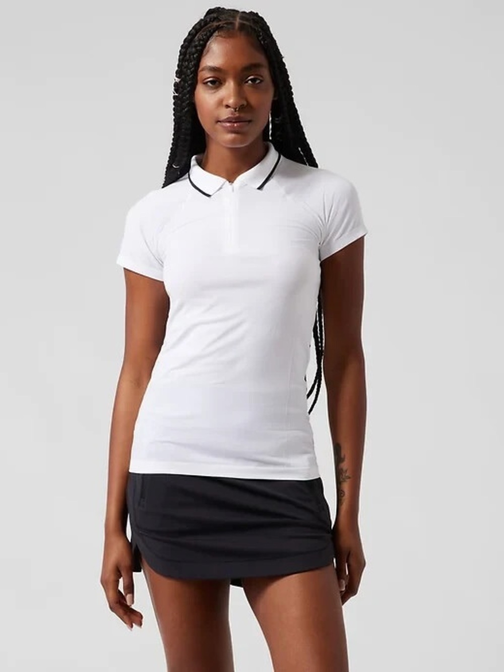 ATHLETA Momentum Seamless Polo Tee Top - Size Large
